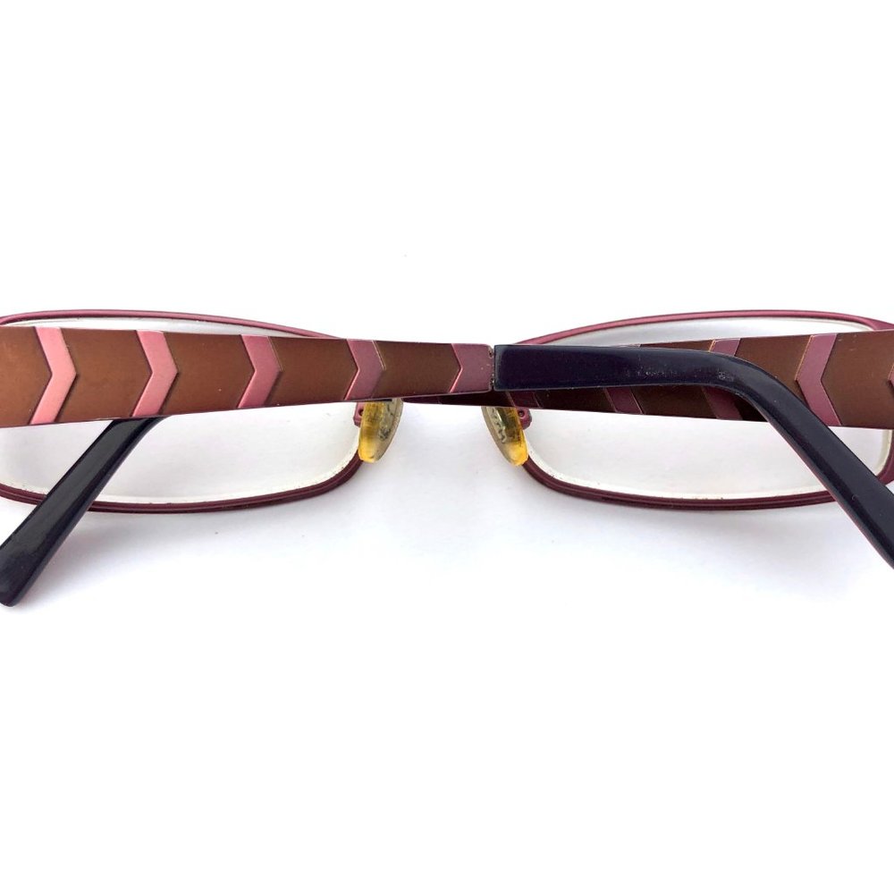Fysh Eyeglasses Frames With Pink Angular Stripes - image 2